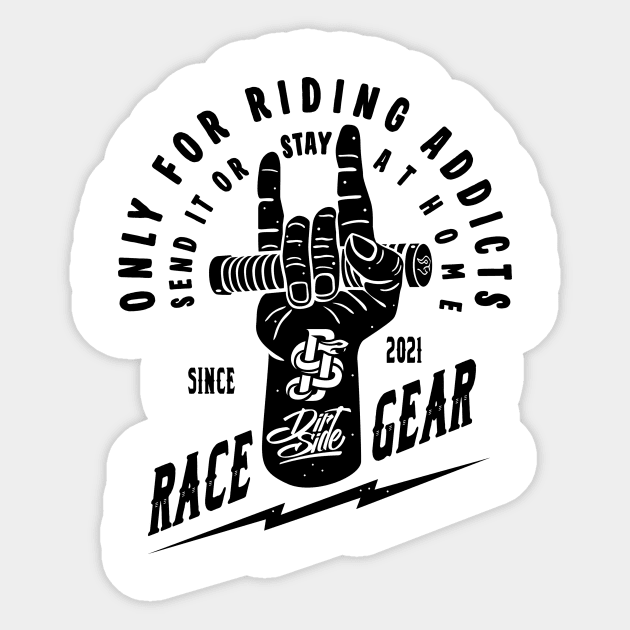 Riding Addicts Sticker by mtbgraphixstudio